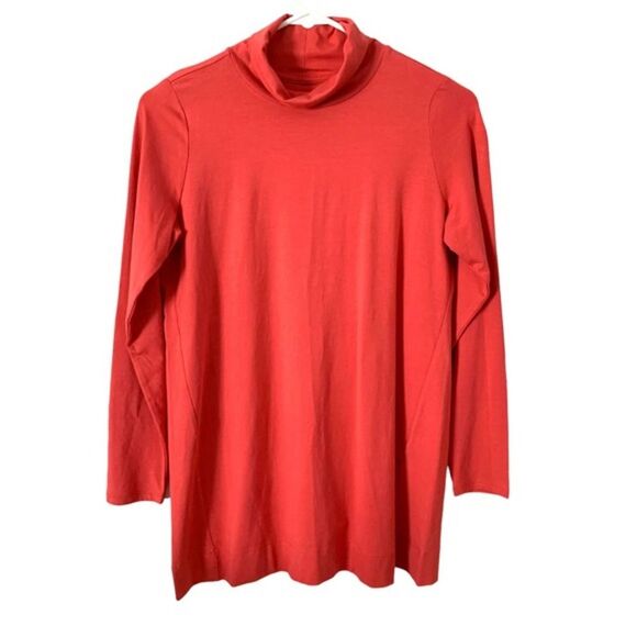 J. Jill‎ Luxe Supreme Turtleneck Tunic In Coral XS - Picture 1 of 8